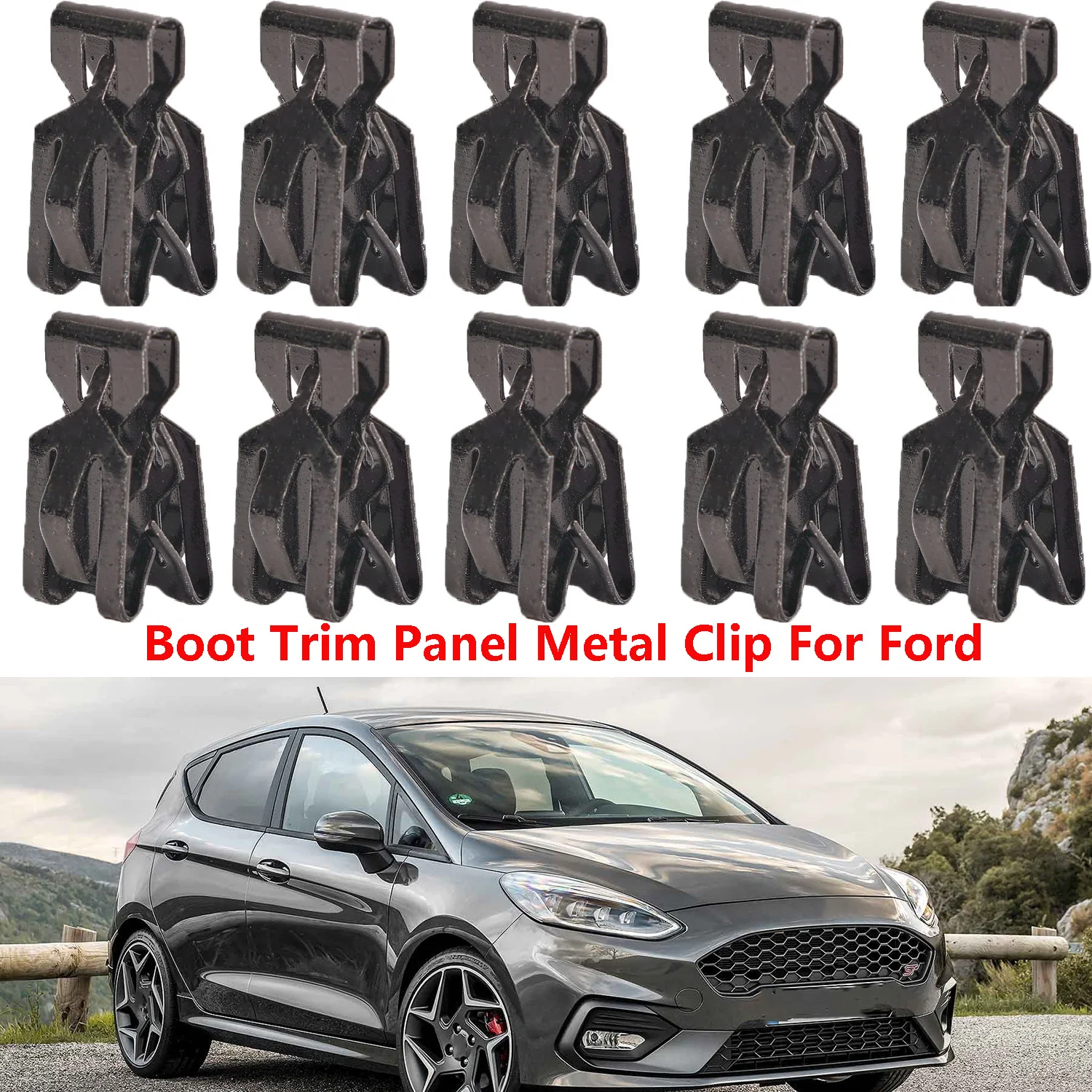 Per Ford Mondeo Mk3 S-Max Mk1 C-Max Mk1 Boot Trim Panel Morsetti In Metallo Morsetti Vano Di Carico A Colonna Laterale 1490222 W710488-S307
