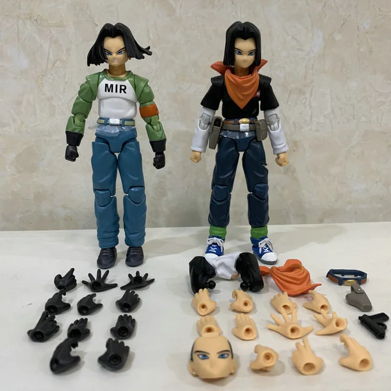Dragon Ball Super Action Figure Android 17 2 Kinds Joints Movable Model Ornament Toys Children Gifts