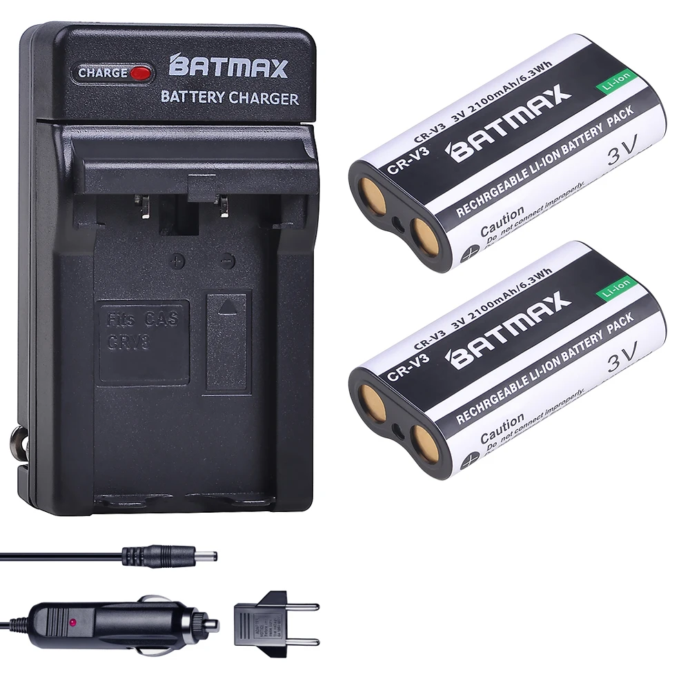 Batteria 2100Mah Cr-V3 Cr V3 + Caricabatterie Cc Per Olympus Lb01 Crv3 Lb-01 C3000 C3040 40Z C-2100Uz C-211 C-211Z C-3000 C-3030 C-3030Z