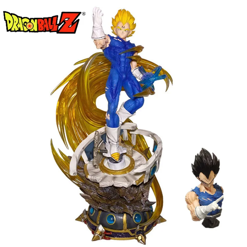 45Cm Anime Dragon Ball Ls 2 Head Super Saiyan Vegeta Figure Model Collection Ornamenti Giocattolo Regalo Di Compleanno Per Amico