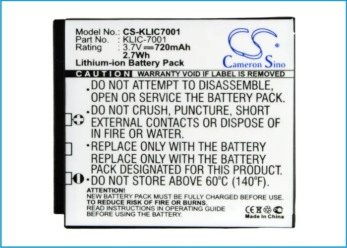 Fotocamera 720Mah Batteria Per Kodak Easyshare M340 Easysharee M1063 Easyshare M763 Easyshare V705