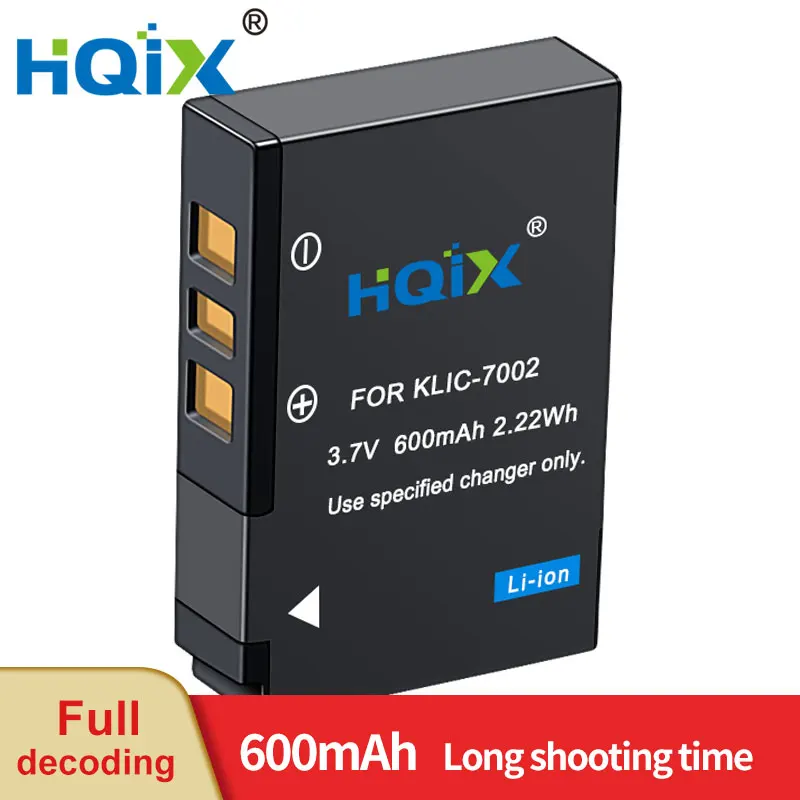 Hqix Per Kodak Easyshare V530 V630 Zoom Camera Klic-7002 Batteria Del Caricatore