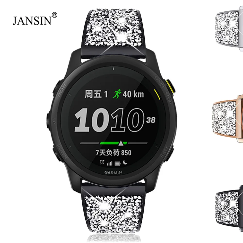 Cinturino In Acciaio Inossidabile Con Diamante Per Cinturino Garmin Forerunner 745 Per Garmin Forerunner 745 Bracciale Correa Accessori