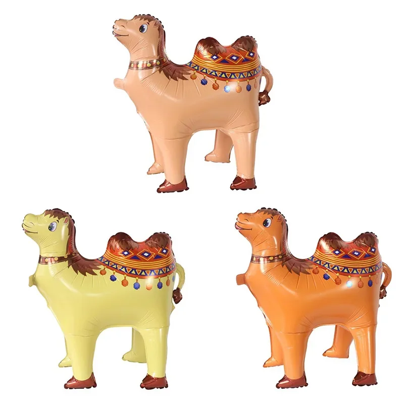 4D Walking Alpaca Camel Foil Balloons Jungle Animal Balloons Desert Camel Theme Decorazioni Per Feste Di Compleanno Decorazioni Per La Casa Giocattoli