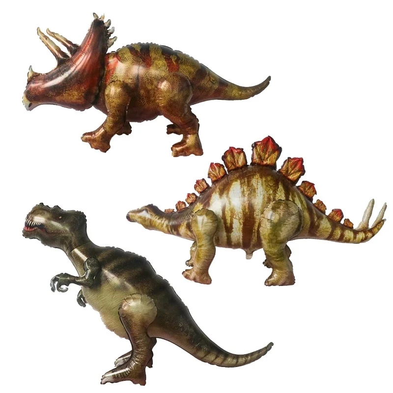 Grandi Palloncini Dinosauro Da Passeggio 4D Jurassic Dinosaur Party Supplies Bambini Compleanni Decorazioni Jungle Dragon Foil Globos Toys