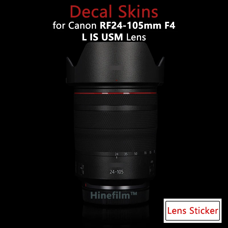 Per Canon Rf 24-105 F4 Lens Sticker 24105 Wrap Cover Skin Per Canon Rf24-105 F4 L Is Usm Lens Decal Anti-Scratch Protector Coat