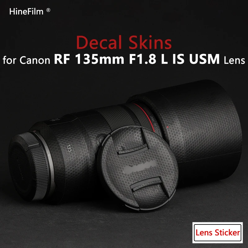 135 1.8 Pelle Dell'Obiettivo Per Canon Rf135 F1.8 Len Sticker Rf 135Mm F/1.8L Is Usm Len Decal Pellicola Protettiva Antigraffio Per La Pelle