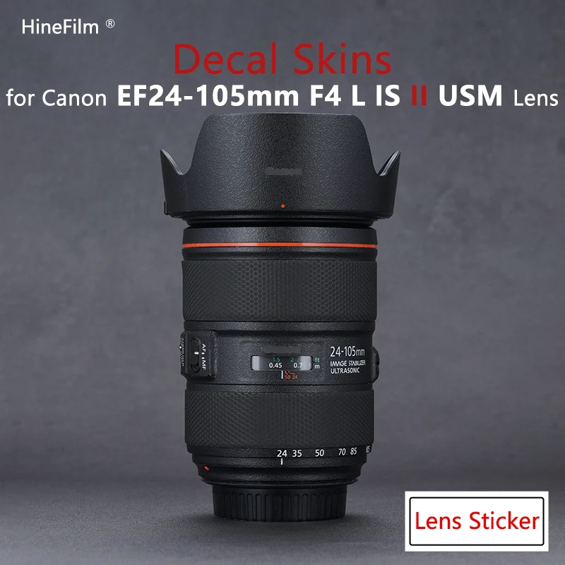 Ef 24-105 F4 Ii Lens Premium Decal Skin Per Canon Ef 24-105Mm F4 L Is Ii Usm Lens Protector Anti-Scratch Cover Pellicola Wrap Sticker