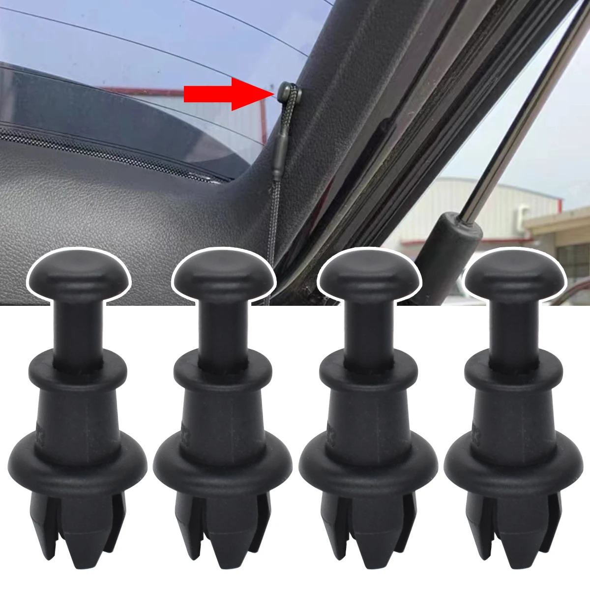 2/4 Pz Per Skoda Citigo Fabia Nj Kamiq Karoq Octavia 5E Rapid Superb Scala Parcel Shelf String Clips Holder Pivot 1M6867574A