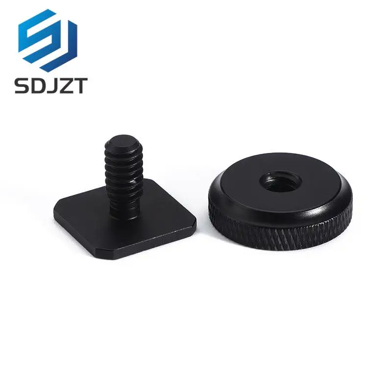 1Pc Professional 1/4 "3/8" Dadi Vite Per Montaggio Su Treppiede Nero Per Flash Hot Shoe Adapter Stand Per Accessorio Per Studio Fotografico