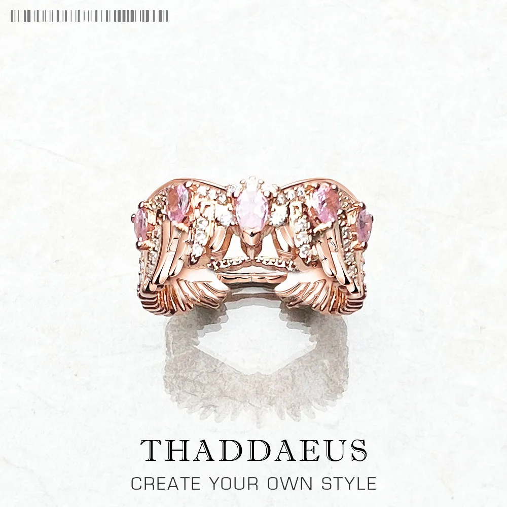 Anello In Oro Rosa Phoenix Wing Brand New Fine Jewerly Regalo Romantico Per Le Donne In Argento Sterling 925