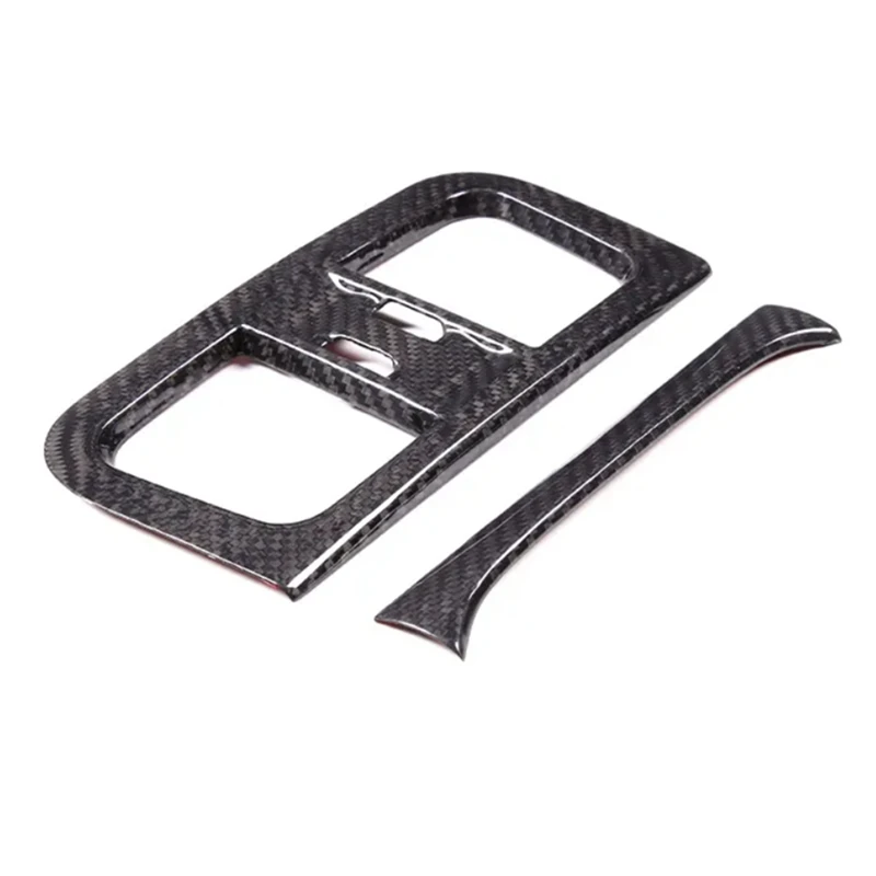 Per Maserati Grecale 2022 2023 Dry Carbon Fiber Car Rear Air Outlet Vent Frame Cover Trim Sticker Parts Accessori