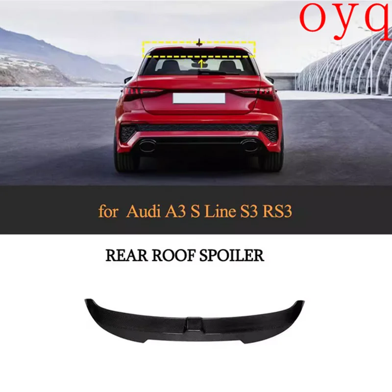 Per Audi A3 S3 Rs3 Di Alta Qualità In Fibra Di Carbonio Posteriore Boot Wing Spoiler Tetto Posteriore Spoiler Ala Tronco Lip Boot Cover