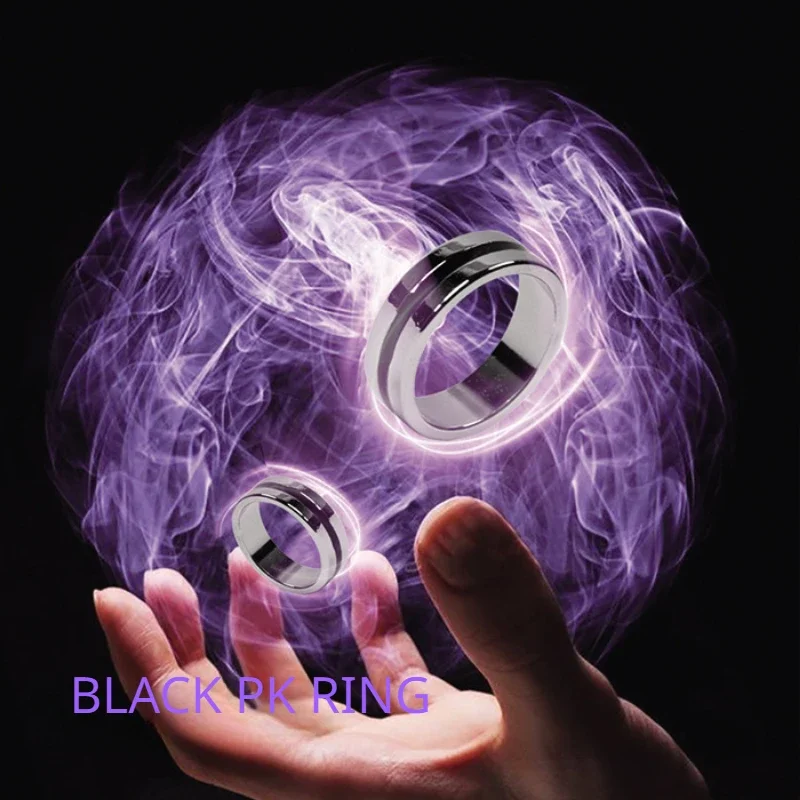 Black Circle Pk Ring Strong Magnetic Magnet Ring Coin Finger Decoration 18/19/20/21Mm Size Magic Tricks Gimmicks Puntelli