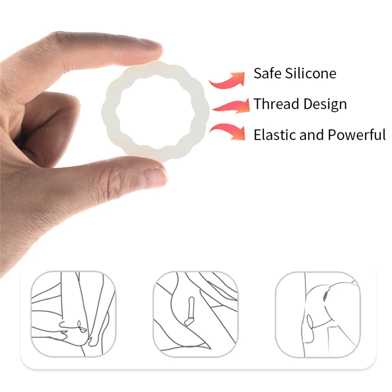 Nuovo Anello Del Pene Anello Del Pene In Silicone Eiaculazione Ritardata Maschile Anello Di Bloccaggio Dello Scroto Duraturo Giocattoli Del Sesso Per 
