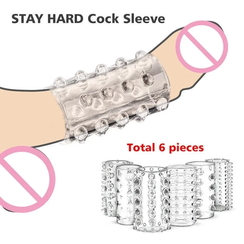 6Pcs Cock Rings For Men Extender Sexy Penis Sleeve Prodotti Intimi Per Adulti 18 + Erezione Cockring Anelli Erotici Sessuali Del Pene