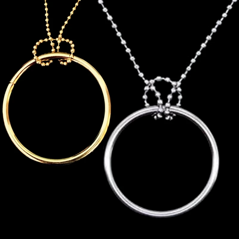 Trucchi Magici Stage Close-Up Ring Vanishing Magie Ring Argento Facile Da Usare Puzzle Interattivi Facili Da Imparare