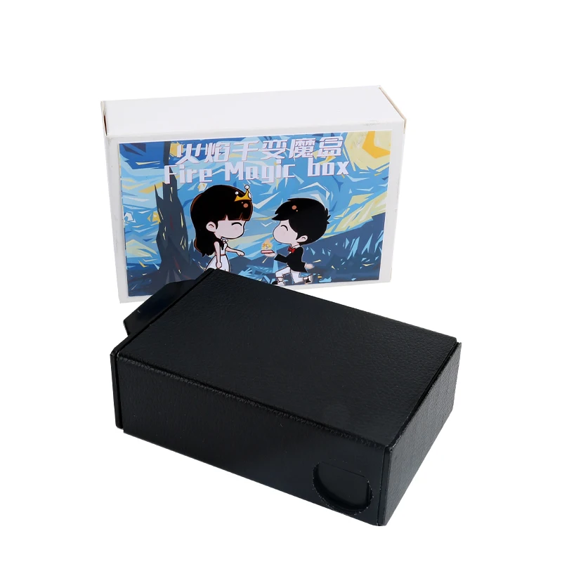 Fire Magic Box Trucchi Magici Fiamma Che Appare Dalla Produzione Di Anelli Per Cassetti Vuoti Magia Close Up Illusions Gimmicks Puntelli Per Mentalism