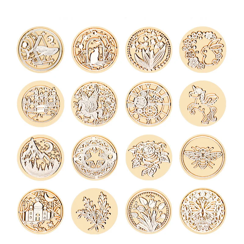 Star Sky Lotus Rose Pattern Sigillo Di Cera Timbro Timbro Di Cera Sigillante Retrò Sostituire La Testa Fiori Foglia Decorare Regalo