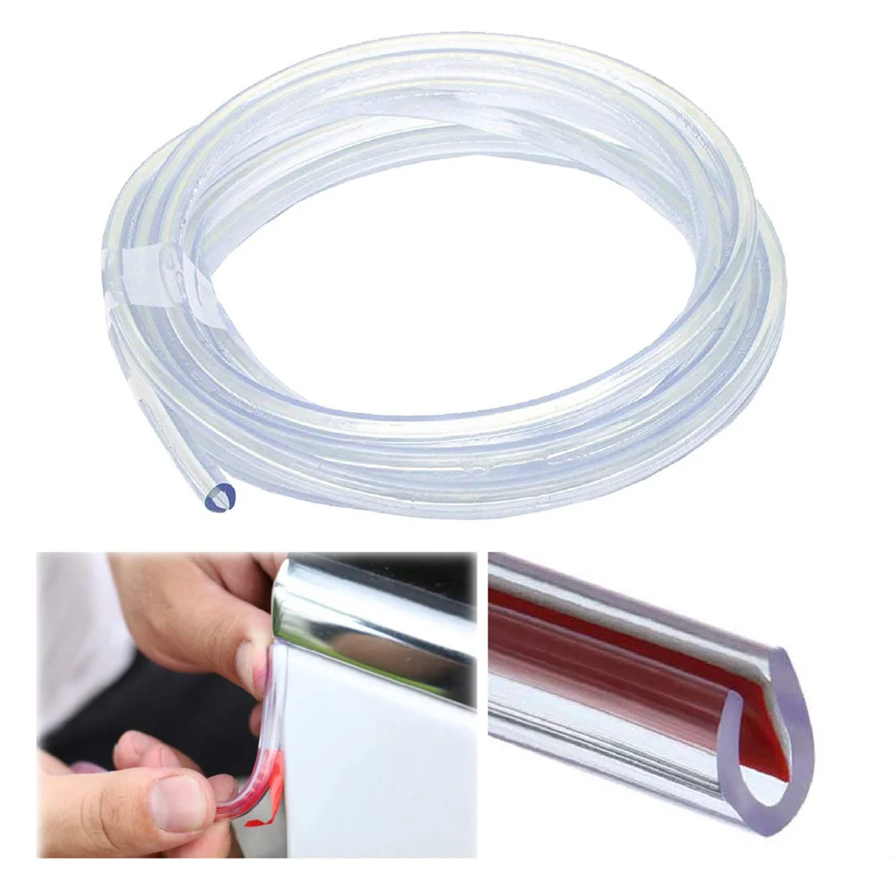 Universal Car Door Edge Guards Clear Rubber Seal Protector U Shape Edge Trim Car Door Edge Protection Fit For Sedans Trucks Suv