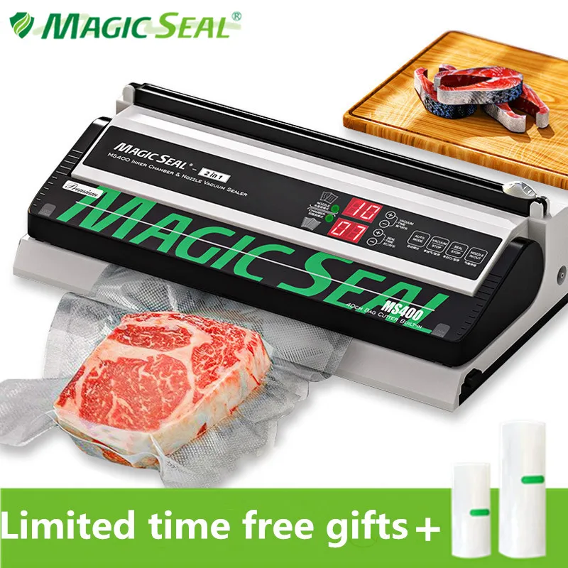 Magic Seal Ms400 Food Vacuum Sealer Machine Best Vacuum Sealer Packaging Machine Sigillante Per Sacchetti Di Plastica Comune A Tutti I Sacchetti