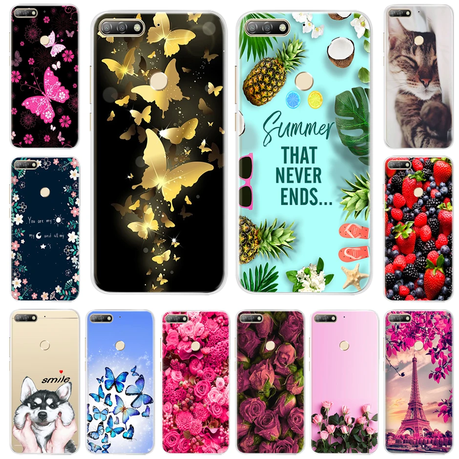 Custodia In Silicone Per Huawei Y7 Y 7 2018 Custodia Huawei Y7 Prime 2018 Custodia Morbida In Tpu Cover Coque Per Huawei Y7 Pro 2018 Cover Posteriore