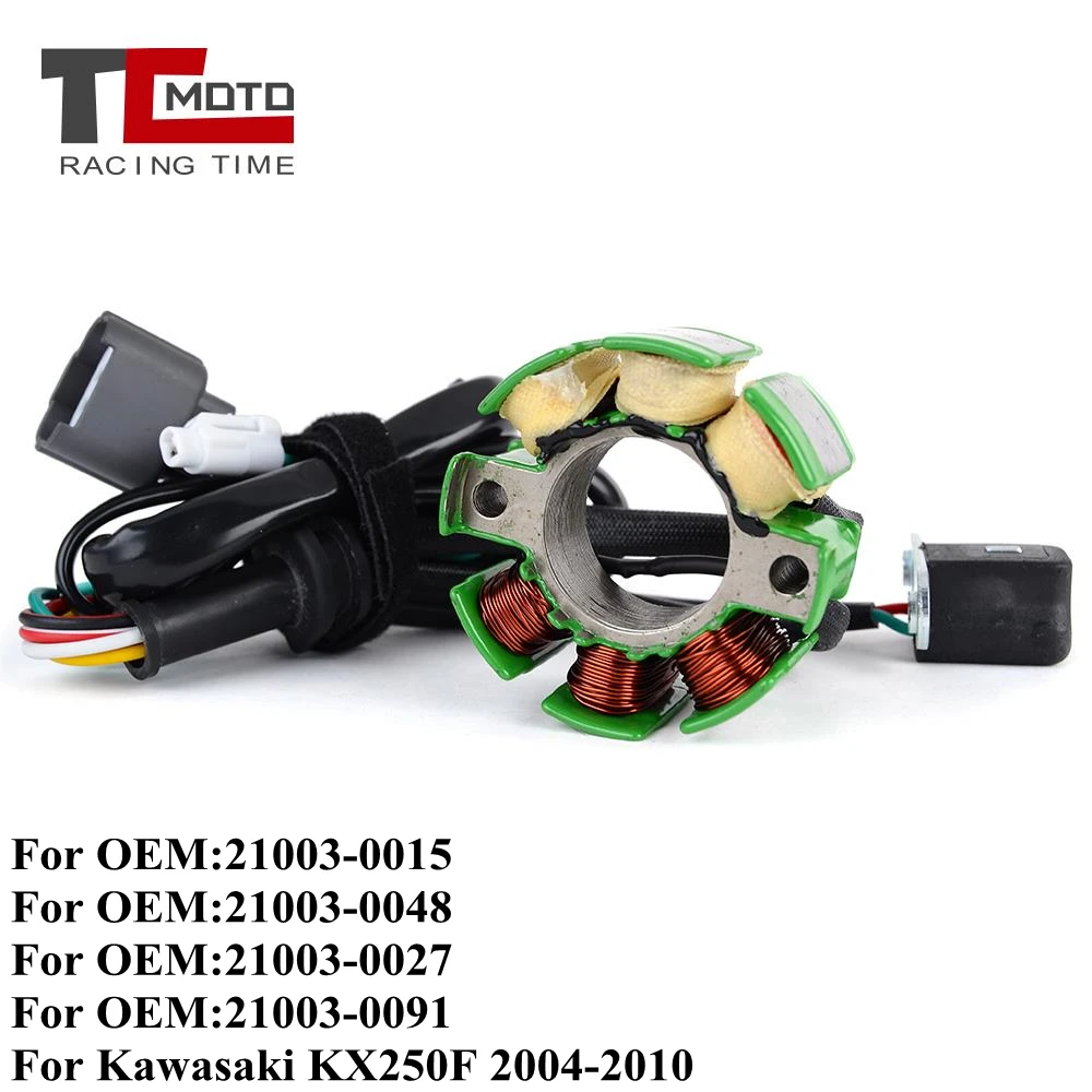 Bobina Statore Moto Per Kawasaki Kx250F 2004-2010 21003-0015 21003-0048 21003-0027 21003-0091 Generatore Magneto Coil Kx 250F