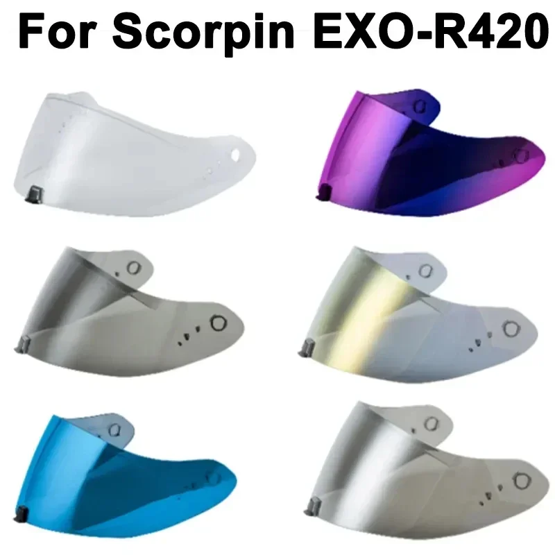 Capacete Scorpion Exo-R420 Casco Visiera Scudo Lente Accessori Moto Casco Integrale Scorpione Anti-Uv Exo-R420 Casco Moto