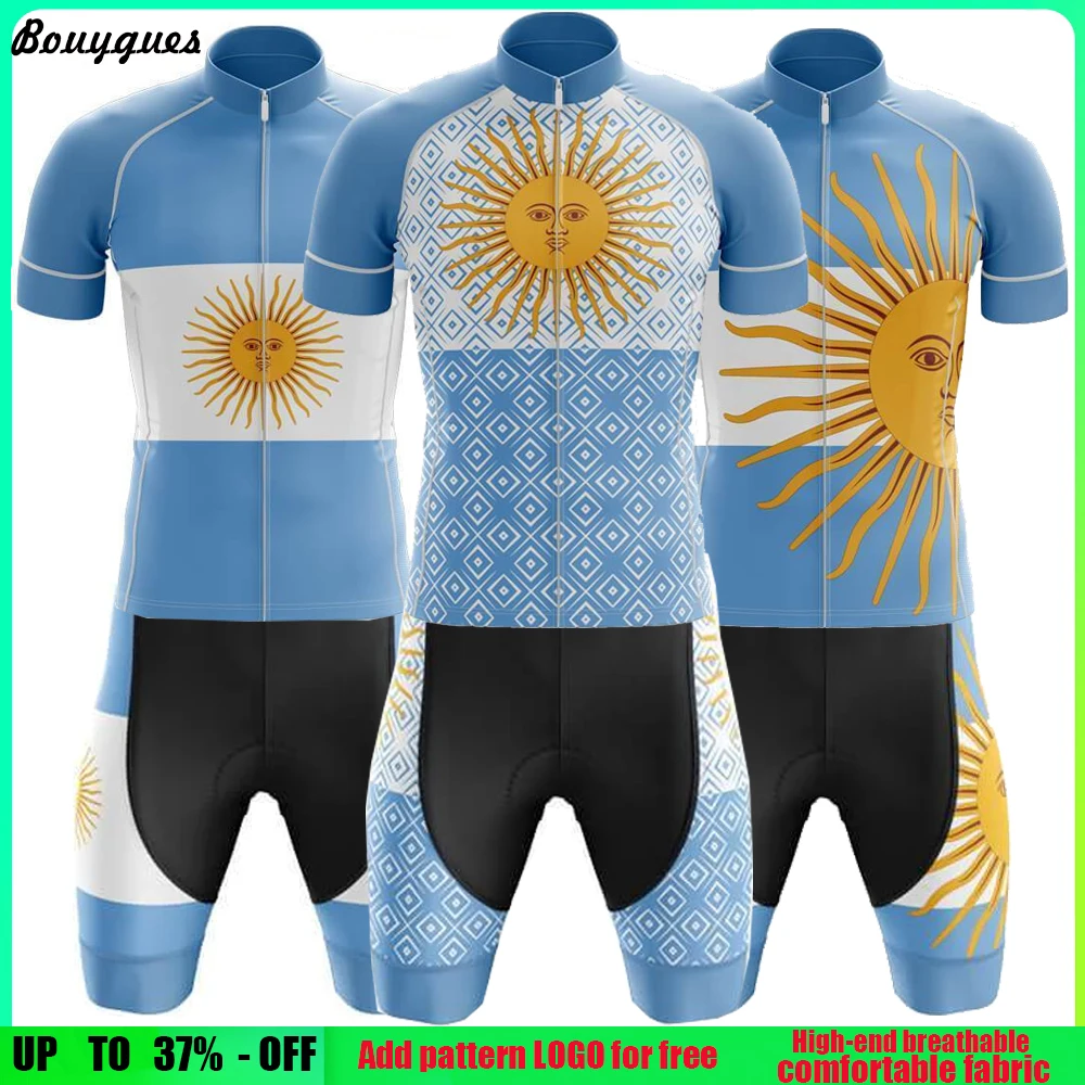 2023 Pro Team Argentina Outdoor Sport Short Cycling Jersey Set Traspirante Team Racing Sport Bicycle Jersey Abbigliamento Da Ciclismo Per Bici