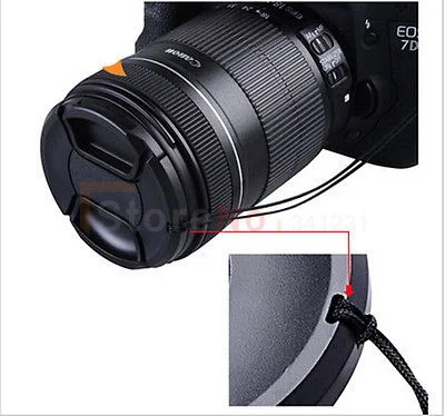 58Mm Centro Pinch Snap-On Copriobiettivo Anteriore Per Fuji Xt1 Xm1 Xe1 Xe2 18-55Mm X-M1 X-A1 Xa1 16-50 50-230Mm Lens Filtri Con String