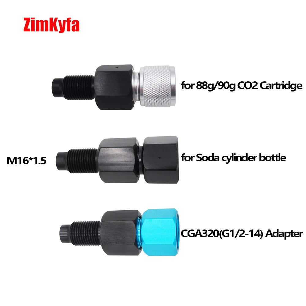 Adattatore Co2 Adattatore Sorgente Gas Per Cilindro Sodastream Tr21-4,G1/2-14, Bottiglia Cga320, M16X1.5 Per Cilindro 88G 90G