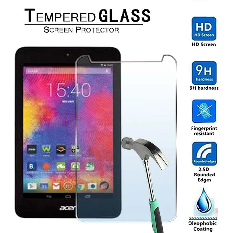 Per Acer Iconia One 7 B1-750 7 Pollici Tablet-9H Pellicola Salvaschermo In Vetro Temperato Ultra Trasparente Premium