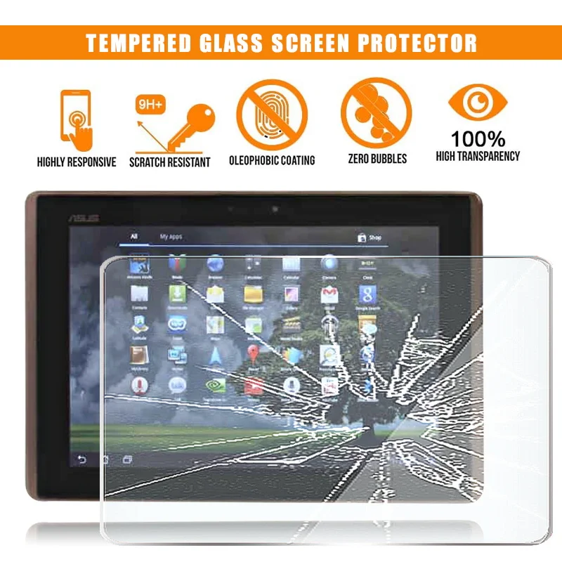 Per Asus Eee Pad Transformer Tf101 Tablet Pellicola Proteggi Schermo In Vetro Temperato Premium Antigraffio