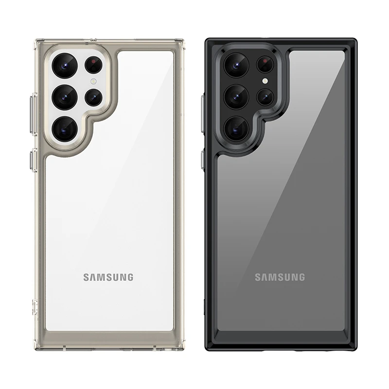 Per Samsung S24 Ultra Custodia Cover Samsung Galaxy S24 S23 Ultra Plus Antiurto Trasparente Colore Trasparente Fundas Samsung S24 Ultra