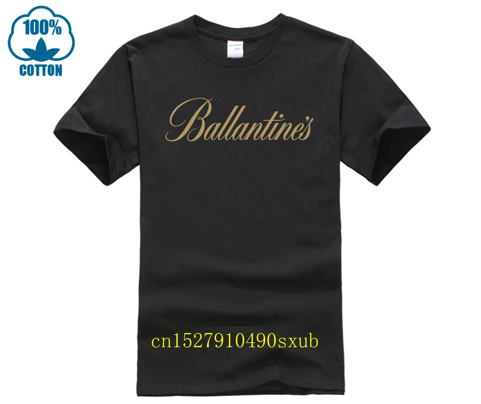Maglietta Stampata Girocollo Manica Corta Maglietta Casual Maglietta Personalità Ballantines