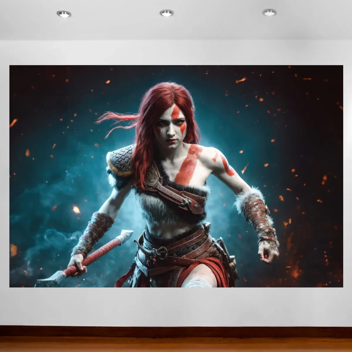 God Of War Poster God Of War 5 Ragnarok Videogioco Poster Tela Pittura Murale Sala Giochi Wall Art Decor Wall Scroll Painting