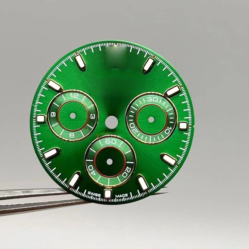 Quadrante Dell'Orologio Verde Per Il 116508 Compatibile Con Gli Accessori Per Orologi Aftermarket Con Movimento 4130