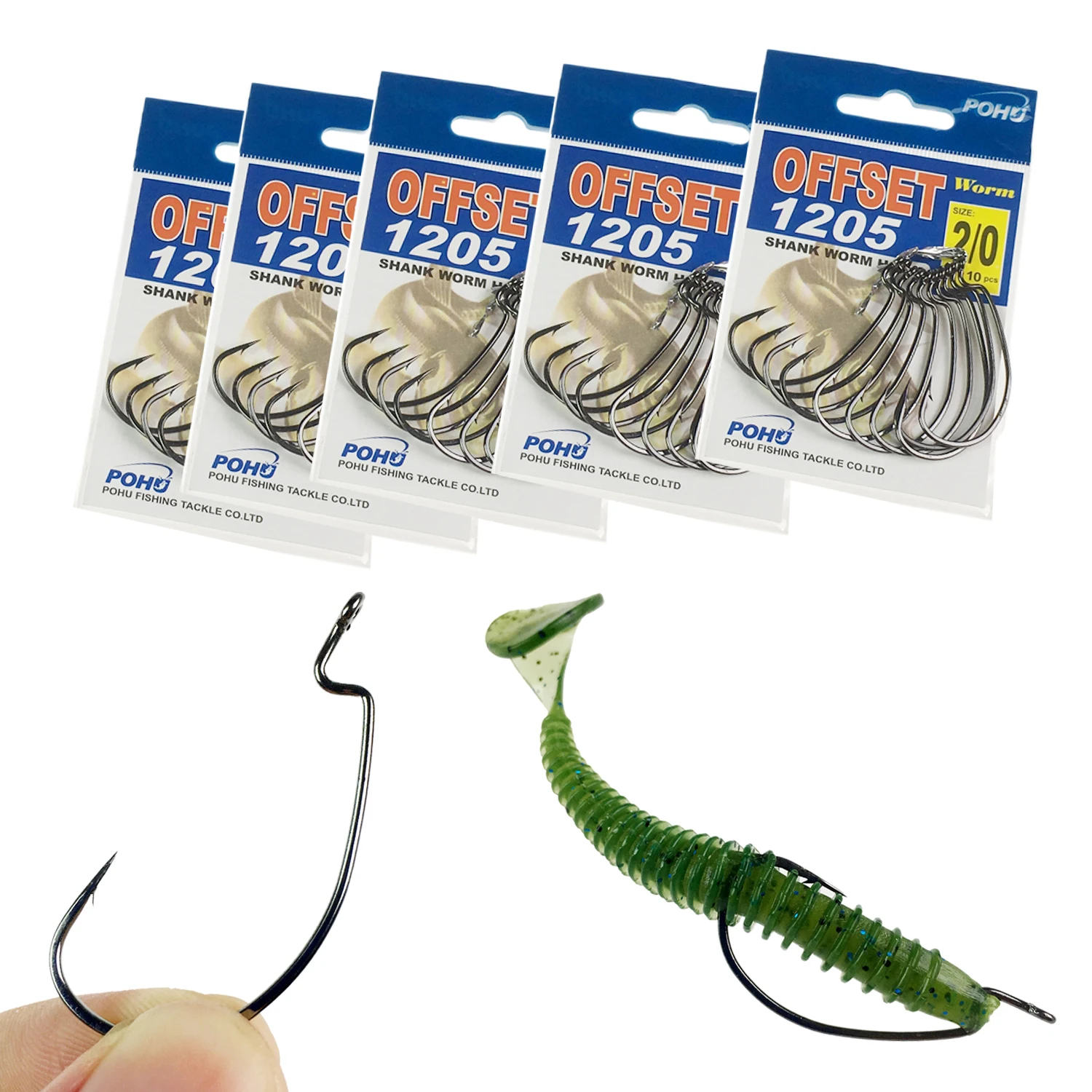10 Pz Pohu #1-#12 2/0 1/0 3/0 4/0 Ampio Gap Offset Hook Carpa Ami Da Pesca Stravagante Dropshot Rig Vermi Hook Bass Attrezzatura Da Pesca