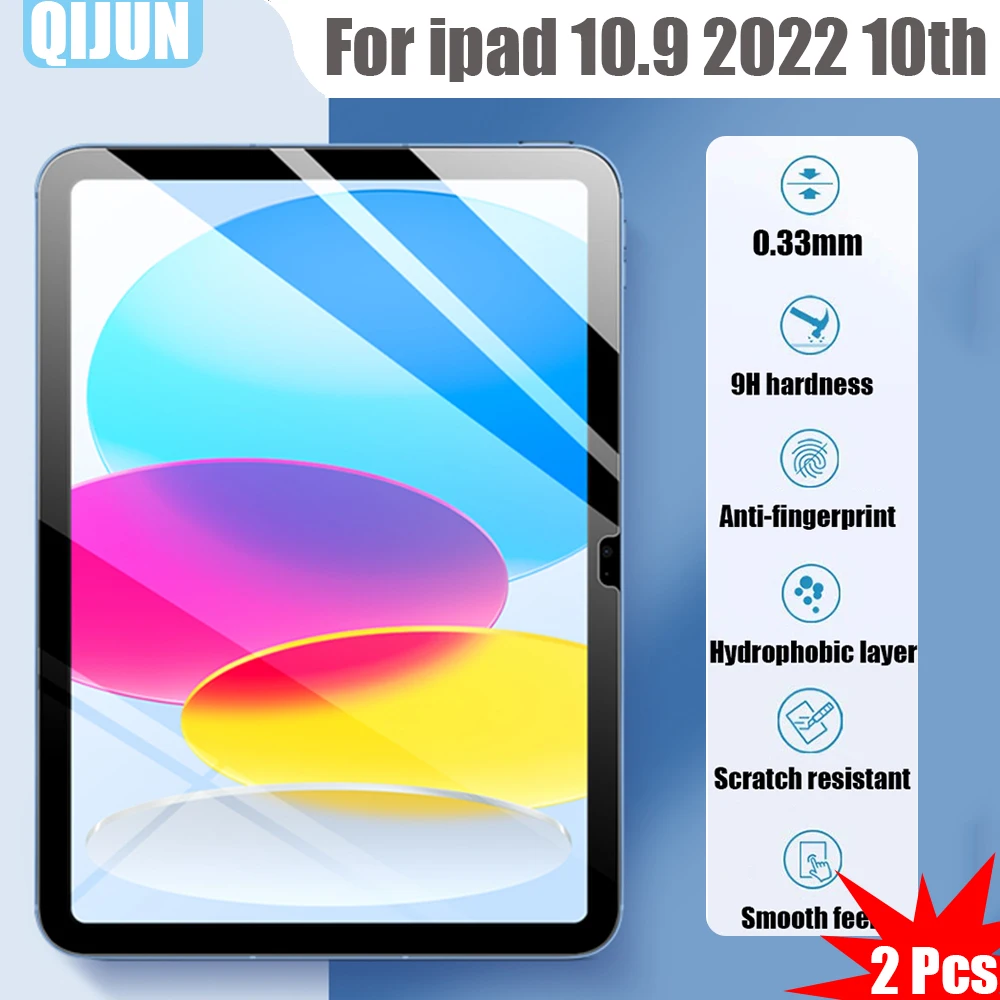 Tablet Glass Per Apple Ipad 10.9 "2022 10Th New Tempered Film Screen Protector Indurimento Antigraffio 2 Pezzi Per A2757 A2777
