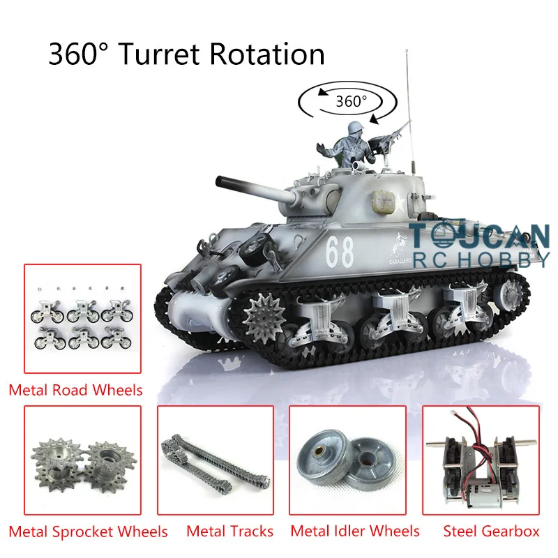 Heng Long 1/16 Ver 7.0 Snow Pro Earn Rc Tank 3898 360 ° Torretta Metal Tracks Ruote Serbatoio Armato Effetto Fumo Per Ragazzi Th17700
