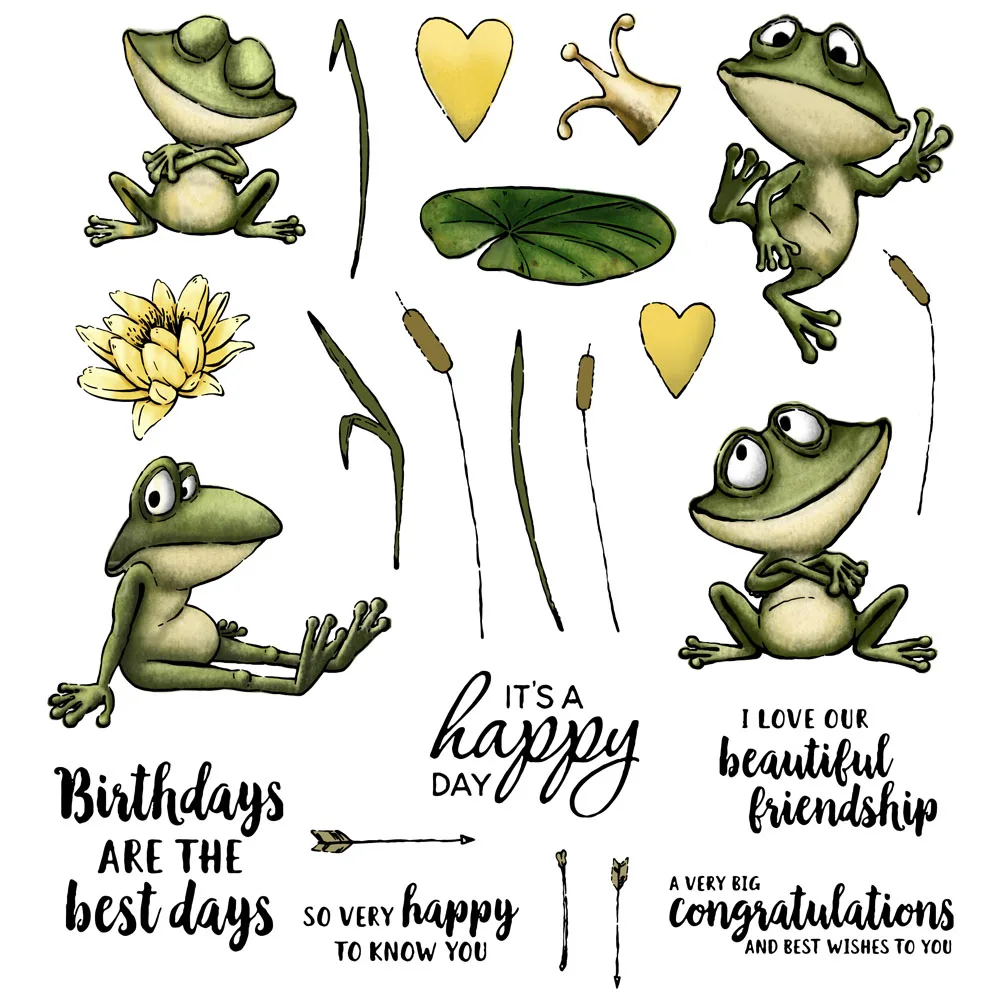 Mangocraft Carttoon Funny Rane Fustelle Clear Stamp Scrapbooking Accessori Diy Metal Cut Dies Timbri In Silicone Per Carte