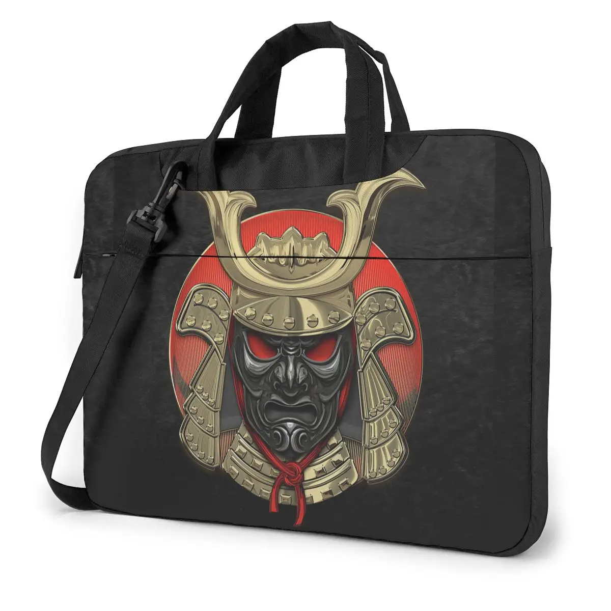 Japanese Samurai Domaru Armor Copricapo-Gold Samurai Helmet Custodia Per Laptop Custodia Protettiva Per Computer Vintage Borsa A Tracolla Per Biciclet