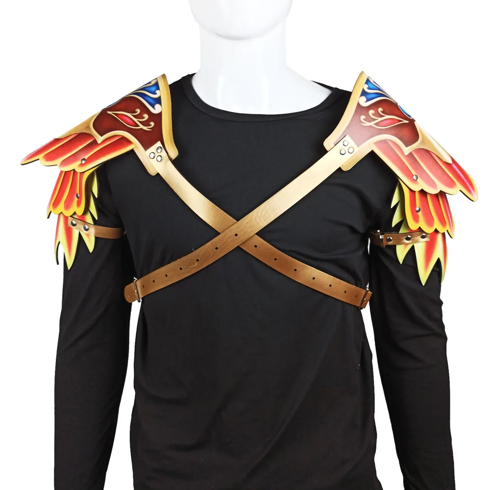 Rivetto In Pelle Medievale Retro Uomo Donna Phoenix Armatura A Spalla Steampunk Viking Samurai Warrior Knight Pads Scapola Regolabile