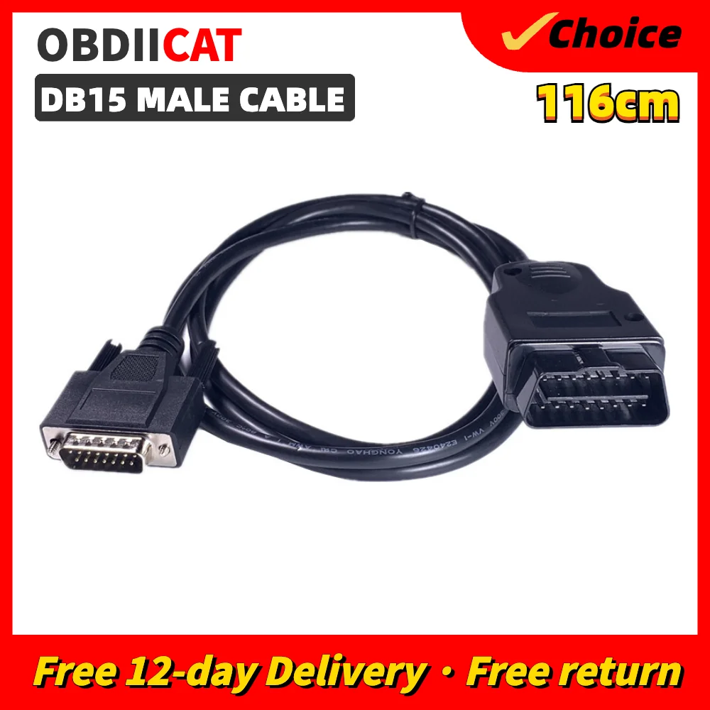 Cavo Di Prolunga Per Auto Caldo 1M Obd 2 Obd2 Maschio A Db15 Maschio Obd2 16Pin A Db9 Cavo Rs232 1.2M