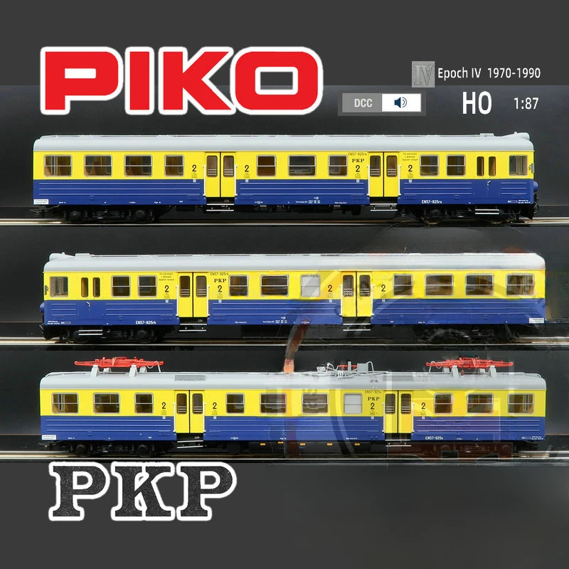 Ho 1/87 Train Model Piko 51452 En57 Digital Sound Effect Intercity Train Pkp Con Luce Interna 3 Sezioni Set