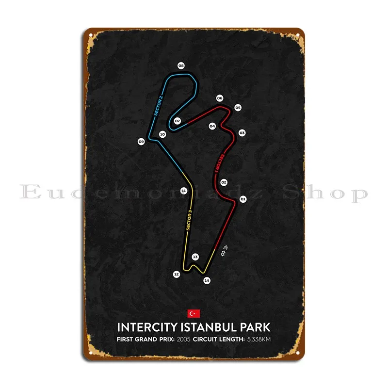 Intercity Istanbul Park Metal Sign Pub Garage Decorazione Murale Designer Club Tin Sign Poster