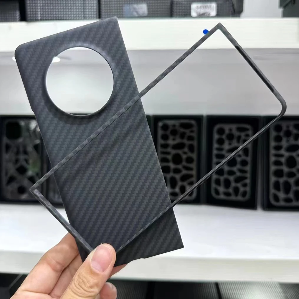 Real Carbon Fiber Case For Tecno Phantom V Fold Ultra-Thin Slim Aramid Fiber Hard Shockproof Cover For Tecnophantom V Fold Case