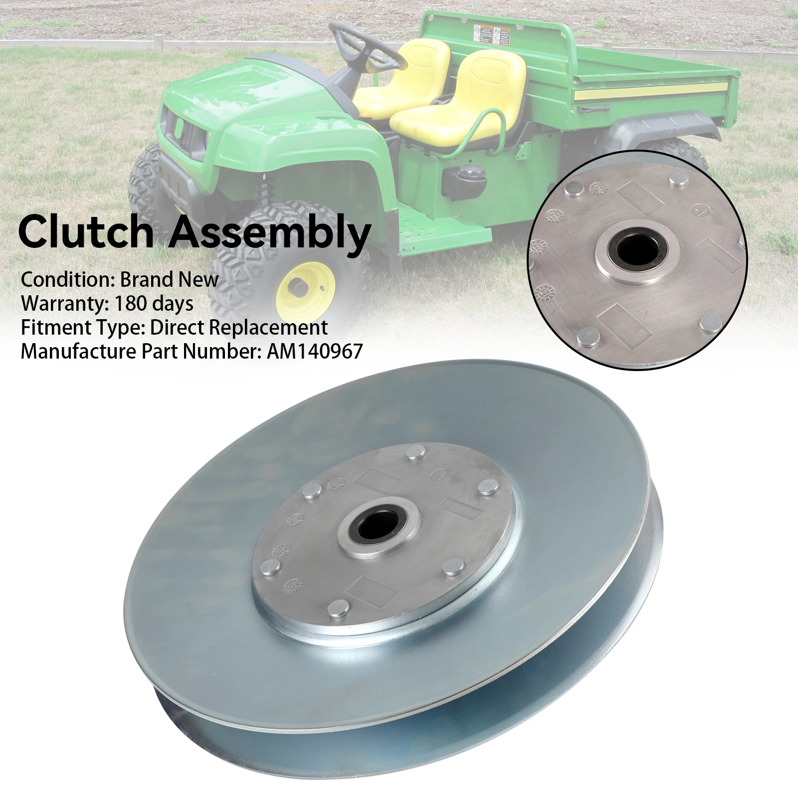 Frizione Secondaria Artudatech Transaxle Driven Sheave Am140967 Fit John Deere Gator 4 X2