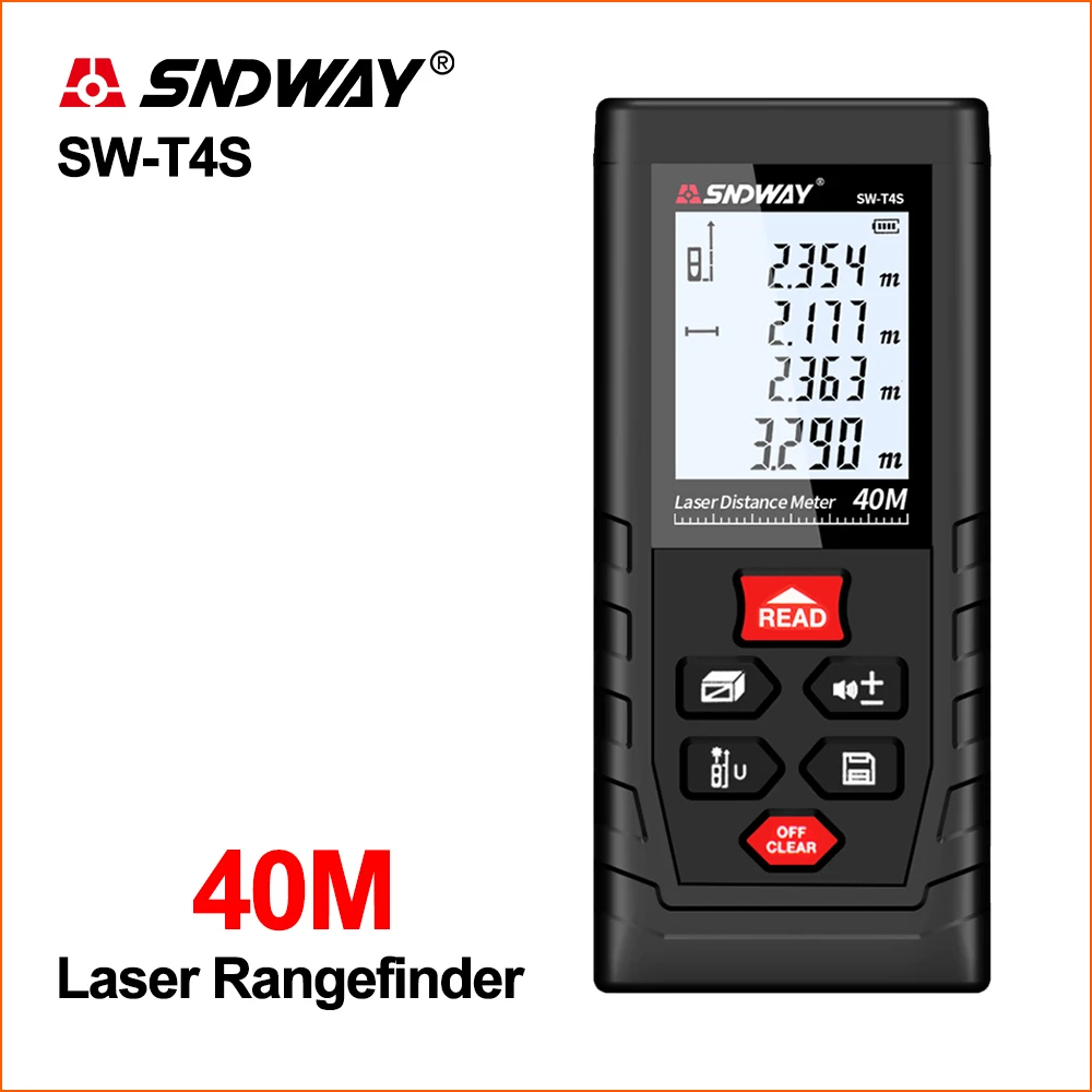 Sndway Telemetro Laser Distance Meter Range Finder Mini Digital Meater Sensore Di Distanza Laser Sw-T4S 40M Di Distanza Del Laser Metri