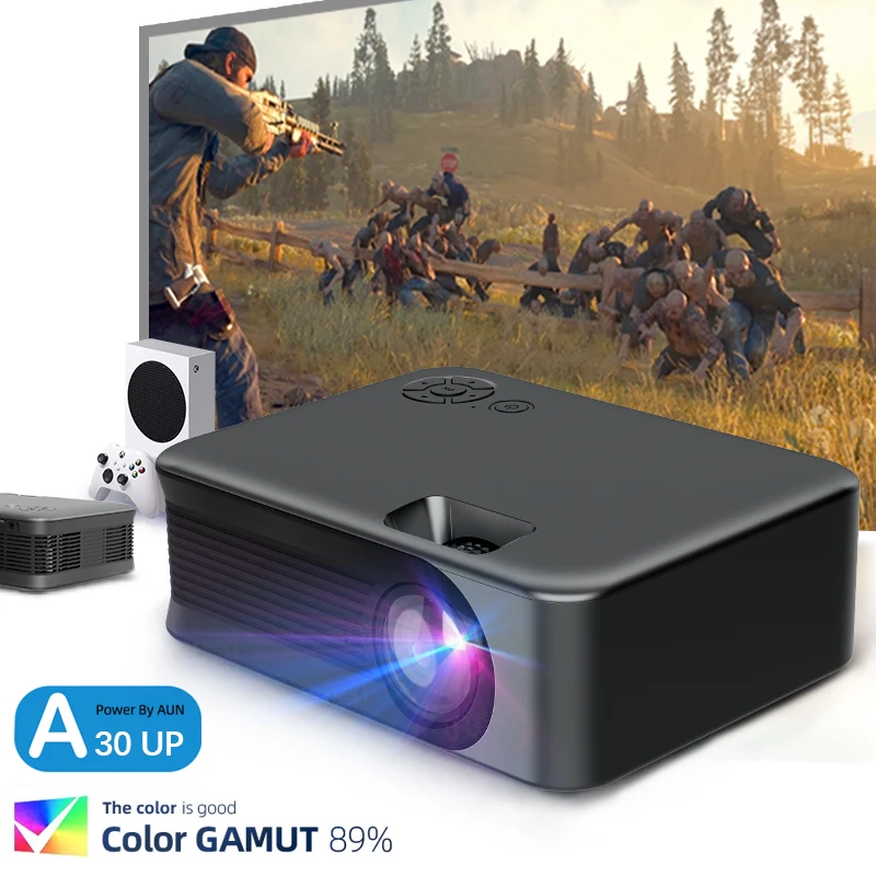 Aun A30 Mini Proiettore Portatile Home Theater Cinema Laser Smart Tv Beamer Proiettori Video A Led Film 4K Tramite Porta Hd